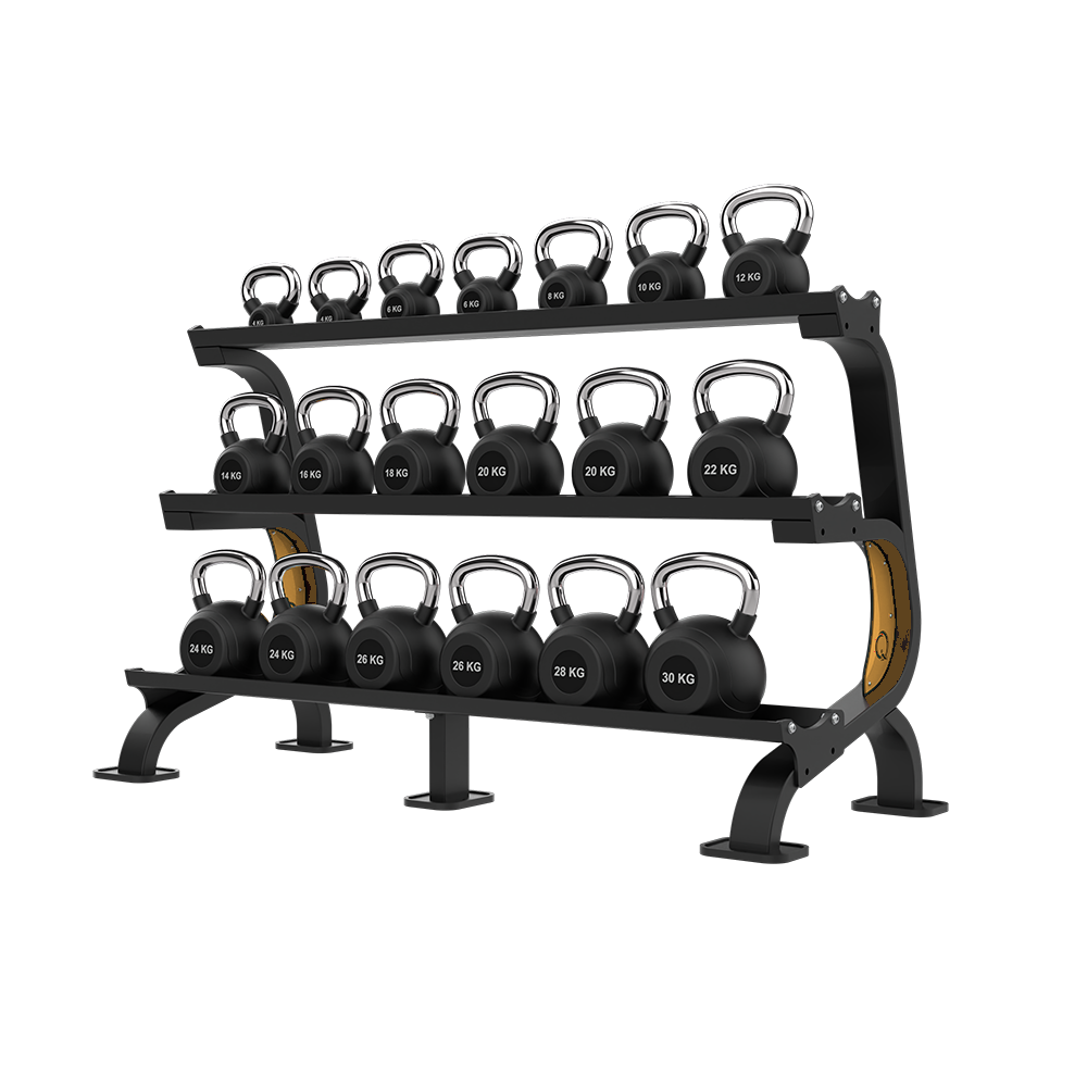 رف تخزين الكettlebell